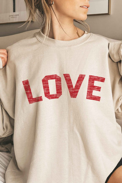 LOVE VALENTINES OVERSIZED SWEATSHIRT