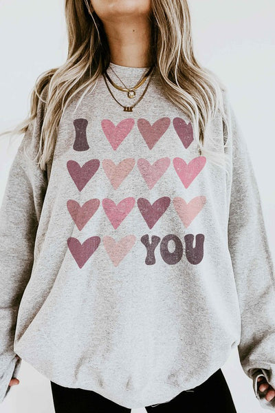 I LOVE YOU VALENTINE OVERSIZED SWEATSHIRT