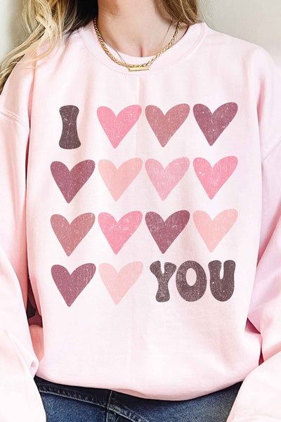 I LOVE YOU VALENTINE OVERSIZED SWEATSHIRT