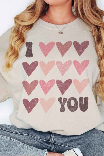 I LOVE YOU VALENTINE OVERSIZED SWEATSHIRT