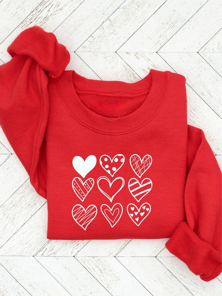 Nine Heart Valentine Sweatshirt